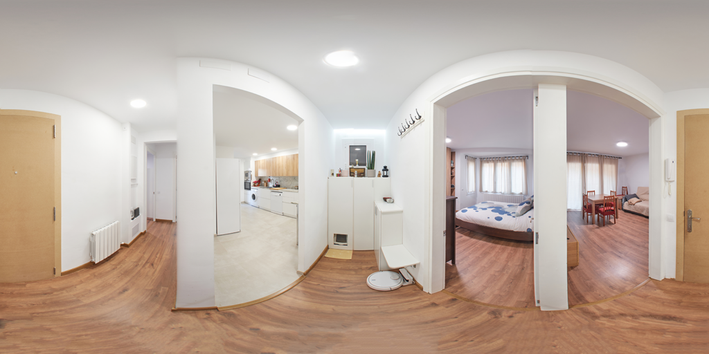 Panoramic view of an apartment interior