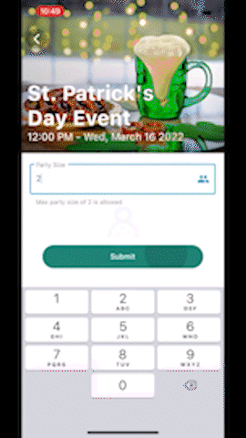 Using an amenity scheduler to register for an upcoming event