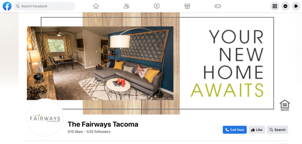 A screenshot of The Fairways Tacoma cover photo